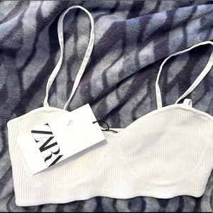 ZARA NWT Knit Bustier Never Worn